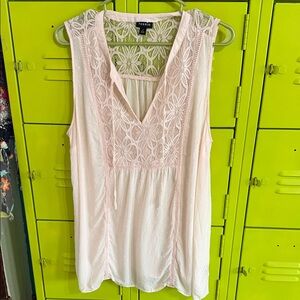 torrid Light Pink Lace Yoke Sleeveless Camisole